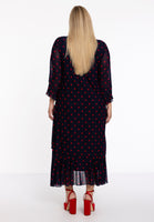 Dress Long Ruffle DOTS - blue - #3