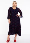 Dress Long Ruffle DOTS - blue - #2