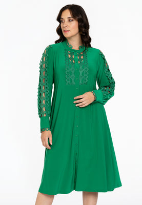 Dress buttoned DOLCE - green  - #1