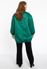 Bomber long SATIN - green  - #3