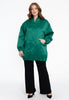 Bomber long SATIN - green  - #2