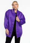 Bomber long SATIN - purple