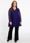 Tunic wide bottom LACE - purple