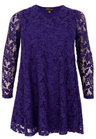 Tunic wide bottom LACE - purple - #3