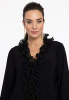 Blouse A-line plisse ruffles DOLCE - black  - #5