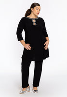 Tunic wide bottom beads DOLCE - black  - #2