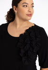 Tunic wide bottom CORSAGE - black 