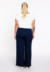 Pantalon à plis satini - bleu
