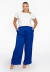 Pantalon à plis satini - Indigo