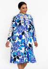 Robe avec dentelle silverling - Violet