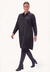 Robe chemise satin - Noir