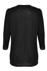 Jacket all over beaded silk - black - #3