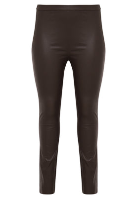 Legging full stretch leather - brown - #1