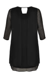 Dress double layer VOILE - black - #3