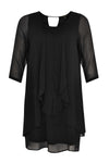 Dress double layer VOILE - black - #4