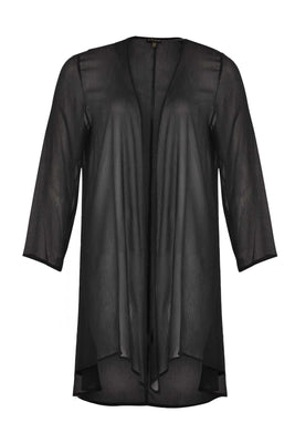 Blouse-jacket voile UNI - black  - #4