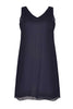 Singlet long v-neck voile UNI - blue - #3