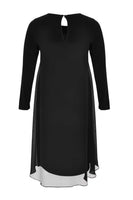 Dress chiffon layer DOLCE - black  - #3