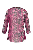 Tunic v-neck PINK SNAKE - pink - #4