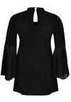 Shirt wide plissé sleeve DOLCE - black - #3