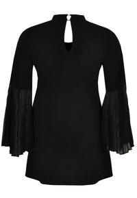 Shirt wide plissé sleeve DOLCE - black - #3