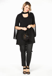 Shirt wide plissé sleeve DOLCE - black - #2