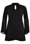 Shirt wide plissé sleeve DOLCE - black - #4