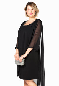 Dress voile layer DOLCE - black - #1