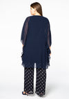 Tunic lace neck voile - blue - #3