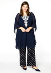 Tunic lace neck voile - blue - #2