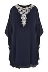 Tunic lace neck voile - blue - #4