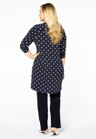 Tunic grandad collar DOTS - blue - #3