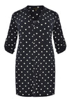 Tunic grandad collar DOTS - blue - #4