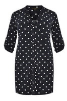 Tunic grandad collar DOTS - blue - #4