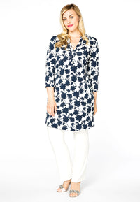 Tunic grandad collar CLAUDIA - white - #2