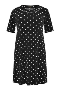 Dress pearl neck DOTS - black - #2