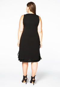 Dress pointy layer VOILE - black - #3