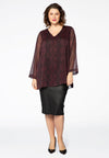 Tunic SNAKE v-neck - red - #2