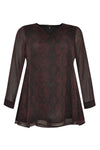 Tunic SNAKE v-neck - red - #4