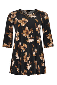 Tunic ROSE wide bottom - black - #4