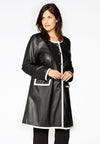 Jacket bindings leather - black