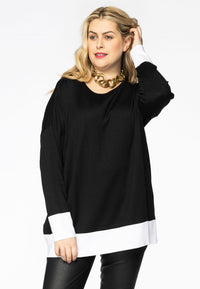 Pullover two-tone - black - #1