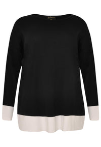 Pullover two-tone - black - #4