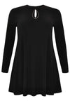 Tunic wide bottom slit DOLCE - black - #4