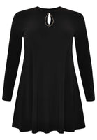 Tunic wide bottom slit DOLCE - black - #4