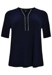 Tunic A-line pearls DOLCE - blue - #4