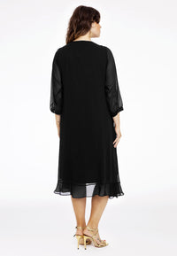 Dress ruffled VOILE - black - #3