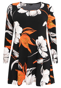 Tunic wide bottom CAMELLIA - black - #4