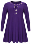 Tunic wide bottom studs DOLCE - purple - #4