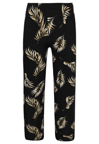 Trousers wide PALM - black - #4